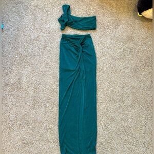 SHEIN Green Top and skirt